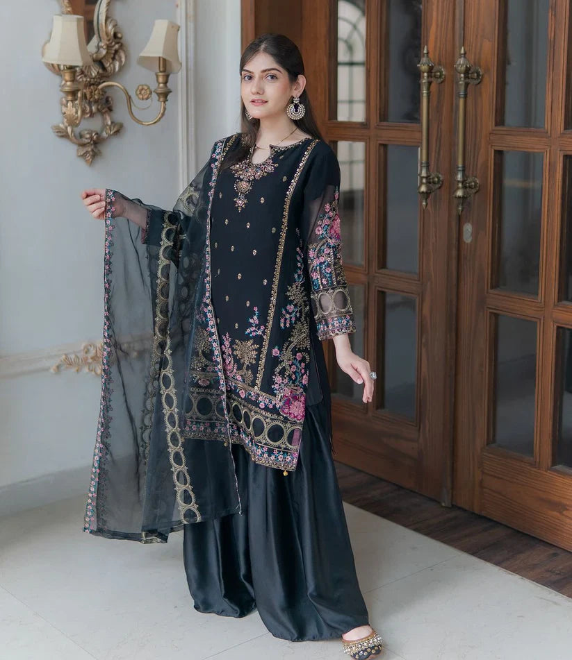 Meer Chiffon Embroidered 3pcs